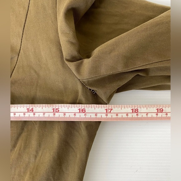 Cue Womens Jacket Khaki Brown Button Up Mid Length Office Work Business Size S 8 - Picture 8 of 9